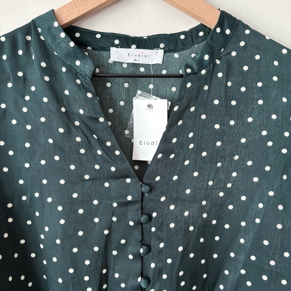 NWT Elodie Polka Dot Blouse - Picture 5 of 10